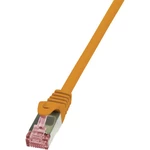 LogiLink CQ2048S RJ45 sieťové káble, prepojovacie káble CAT 6 S/FTP 1.50 m oranžová samozhášavý, s ochranou 1 ks