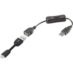 Renkforce #####USB-Kabel USB 2.0 #####USB-A Stecker, #####Apple Lightning Stecker  30.00 cm čierna vr. spínače ZAP / VYP