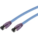 Smart 50.9105 RJ45 sieťové káble, prepojovacie káble CAT 8.1 S/FTP 3.00 m modrá pozlátené kontakty, s ochranou 1 ks