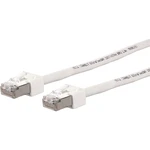 Metz Connect 13084V1088-E RJ45 sieťové káble, prepojovacie káble CAT 6 S/FTP 1.00 m biela tienený, bez halogénov, veľmi