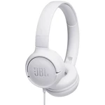 JBL Tune 500   slúchadlá On Ear na ušiach zložiteľná, Headset biela