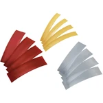 TRU COMPONENTS 1570851 zmršťovacia bužírka na akumulátory, bez lepidla červená, priehľadná, žltá   Pomer zmrštenia:2:1 3