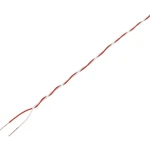 TRU COMPONENTS 1567408 spojovací drôt  2 x 0.28 mm² červená, biela 20 m