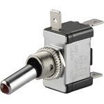 TRU COMPONENTS páčkový prepínač do auta TC-R13-404-SQ RED 12 V/DC 20 A 1x vyp/zap s aretáciou  1 ks