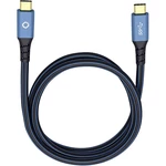USB 3.0 prepojovací kábel [1x USB-C ™ zástrčka - 1x USB-C ™ zástrčka] 3.00 m modrá pozlátené kontakty Oehlbach USB Plus