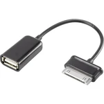 USB kábel RENKFORCE 1x Samsung zástrčka ⇔ 1x USB 2.0 zásuvka 0.10 m, čierna s OTG