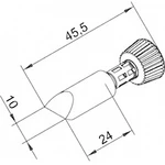 Ersa 0102CDLF100/SB spájkovací hrot dlátová forma Veľkosť hrotov 10 mm Dĺžka hrotov 45.5 mm obsah, množstvo obsiahnutého