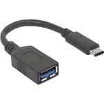 Manhattan #####USB-Kabel #####USB 3.2 Gen1 (USB 3.0 / USB 3.1 Gen1) #####USB-C™ Stecker, #####USB-A Buchse 15.00 cm čier