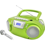 soundmaster SCD5800GR CD-rádio FM UKW, USB, kazeta, rádioprehrávač  vr. mikrofónu zelená
