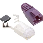 BEL Stewart Connectors SS39VIOE Konektor RJ45 CAT 6 SS39VIOE zástrčka, rovná  Počet pólov: 8P8C  fialová 1 ks