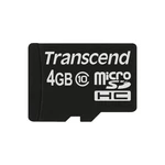 Pamäťová karta Transcend MicroSDHC 4GB Class10 (TS4GUSDC10) pamäťová karta • kapacita: 4 GB • rýchlosť čítania: 20 MB/s. • rýchlosť zápisu: 17 MB/s • 