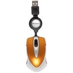 Optická Wi-Fi myš Verbatim Go Mini 49023, s kabelovým vozíkem, oranžová