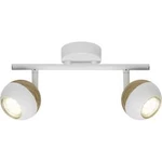 Stropní lampa LED GU10 6 W Brilliant Scan G59413/75 bílá, dřevo (světlé)
