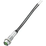 Neonová signálka Sedeco, Ø 7,2 mm, polykarbonát, zelená