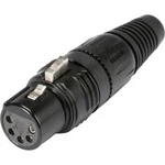 XLR kabelová zásuvka Hicon HI-X5CF-B, rovná, 5pól., černá