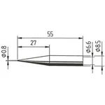 Pájecí hrot Ersa ERSADUR 842 SD, tužkový, prodloužený, 0,8 mm