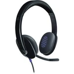 Headset k PC s USB na kabel, stereo Logitech H540 na uši černá