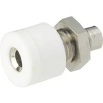 Laboratorní konektor Ø 2,6 mm, zásuvka vest. vertikální, bílá