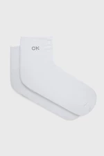 Ponožky Calvin Klein dámske, biela farba, 701218781