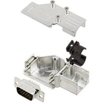 Sada D-SUB kolíkové lišty encitech DCMR-FK-09-HDP15-K, 90 °, pólů 15, pájecí kalíšek, 1 sada
