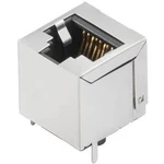 Zásuvka, vestavná vertikální Weidmüller 1433810000, RJ45 RJ45C5 T1V 3.2N4N TY, stříbrná, černá, 60 ks