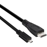 HDMI kabel club3D [1x micro HDMI zástrčka D - 1x HDMI zástrčka] černá 1.00 m