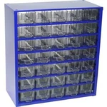 Skříňka na drobné součástky MARS Svratka, 6130, přihrádek: 35, 306 x 327 x 155, modrá, transparentní