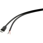 TRU COMPONENTS Napájecí kabel 1.00 m černá, TC-8990608