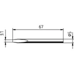 Dlátový, rovný pájecí hrot Ersa 0032KD/SB 0032KD, Velikost hrotů 3.10 mm, 1 ks