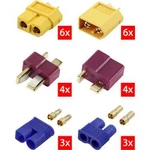 Zásuvkový konektor k propojení akumulátoru a regulátoru RC modelu Reely RE-6699867, XT60, T zástrčka, EC3, pozlacené, 1 ks