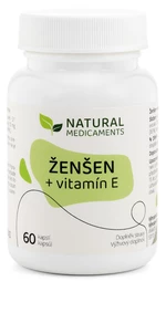 Natural Medicaments Ženšen + vitamín E 60 kapslí
