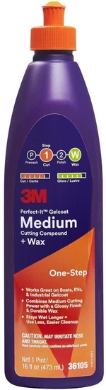 3M Perfect-It Gelcoat Medium Cutting + Wax 473ml