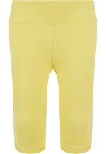 High-waisted shorts for girls - yellow