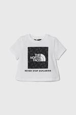Detské bavlnené tričko The North Face LIFESTYLE GRAPHIC TEE biela farba, s potlačou