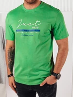 Men's T-shirt with print, green Dstreet