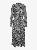 Šedé dámské vzorované košilové šaty VERO MODA Deb - Dámské