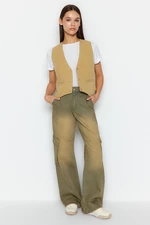 Trendyol Dark Beige Regular Woven Vest