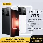 Global Version realme GT3 GT 3 Snapdragon 8 Gen 1 6.74'' 144Hz AMOLED Display 50MP Triple Camera 240W Charger 4600mAh Battery