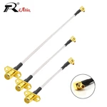 1PC MMCX to SMA/RP-SMA Female Flange Panel Mount RG316 Pigtail FPV Antenna Extension Cord for TBS Unify PandaRC VTX