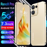 2023 New Reno9 Pro Smartphone Global Version 5G Android 6.8inch HD Full Screen 16GB+1TB Mobile Phones Dual SIM Cards Cell Phone