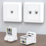 1/2 Ports RJ45 Socket CAT6 CAT5E Internet LAN Faceplate Outlet Panel 86 Type for Office Home School PC Computer