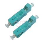 2pcs LC to SC Adapter Multimode OM3 50/125 LC/UPC Female to SC/UPC Male Simplex Hybrid Optical Fiber Adapter Connector