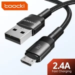 Toocki Micro USB Cable 2.4A Fast Charging Data Cord For Xiaomi Redmi Note 4 Samsung Mobile Phone Andriod Micro USB Cable