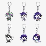 Custom Your Own Keychain Cool And Fun Pixel Acrylic Keychain Omori Game Bag Car Keyring Anime Pendant Accessories Student Gift