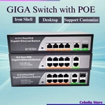 10/100/1000Mbps POE Gigabit Switch Ethernet Switch with SFP Slot Fiber Network Switch for IP Camera/Wireless AP AI Smart Switch