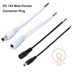 DC power male female cable 12V Plug DC 5.5x2.1Adapter cable Plug Connector for For CCTV Camera and 3528 5050 LED Strip Light
