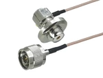 1Pcs RG316 UHF SO239 Female Bulkhead Right angle to N Male Plug Connector RF Coaxial Jumper Pigtail Cable For Antenna 4inch~10M