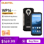 Oukitel WP16 Rugged Smartphone 6.4" 8GB + 128GB 10600mAh Octa Core Mobile Phone 20MP Camera Helio P60 Cell Phone NFC