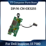 TT New Original For DELL Inspiron 15 7580 Power Button USB SD Card Reader IO Circuit Board 0X5255 CN-0X5255 X5255 Fast Ship