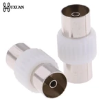2pairs=4pcs Female To Female TV Plug Jack For Antennas TV RF Coaxial Plugs Adapter Connector